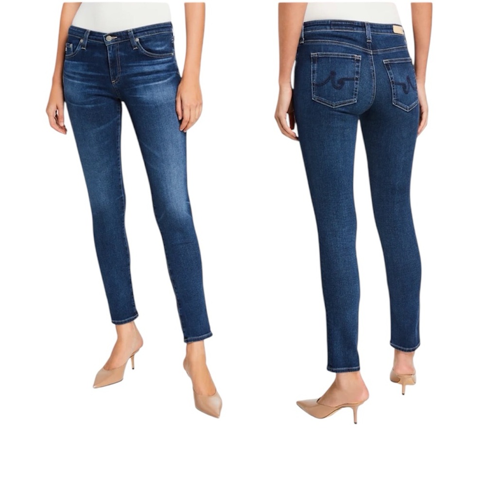 ADRIANO GOLDSCMIED Women's Blue THE STILT Cigarette Leg Jeans sz 31 R made USA